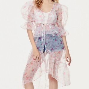 NWT: FOR LOVE & LEMONS | Organza Duster Tie Top